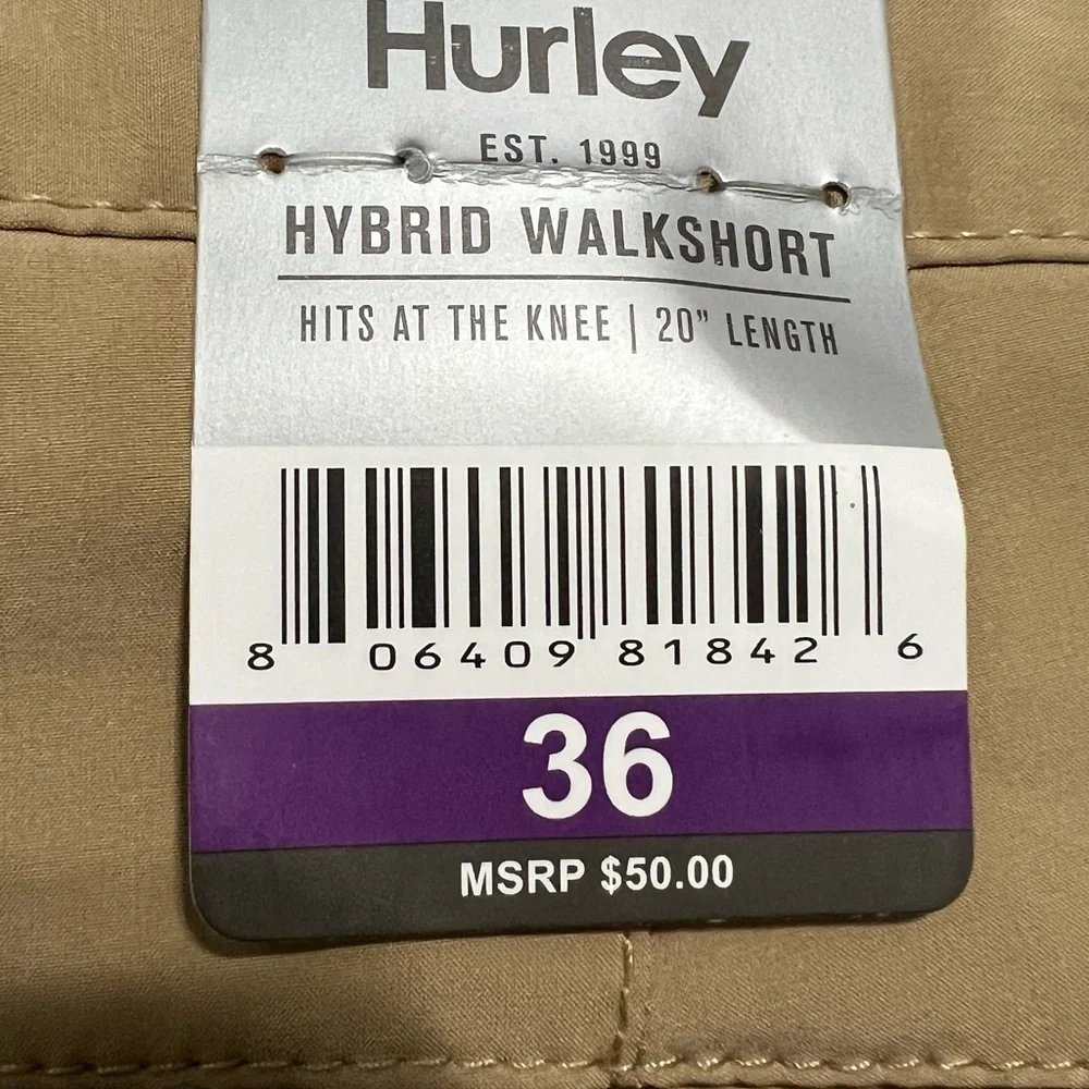 Hurley Hybrid Walkshorts Quickdry clay color shorts Size 36